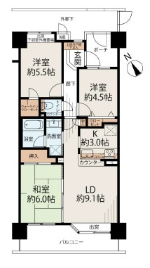 【間取り】 | ルイシャトレ目黒不動前