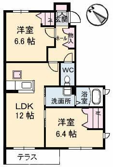 グランマスト太田 B棟の間取り