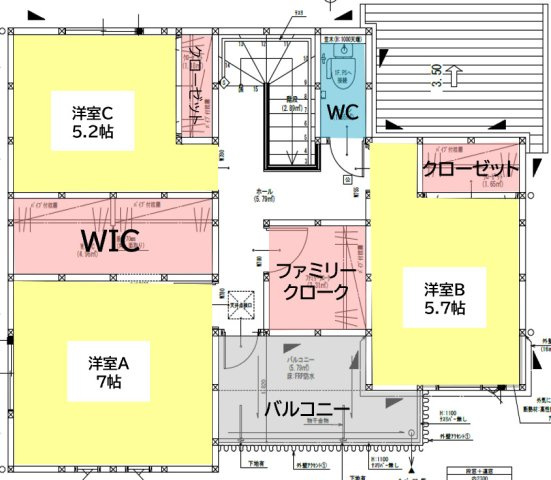 八幡西区船越2丁目2期1号棟の間取り