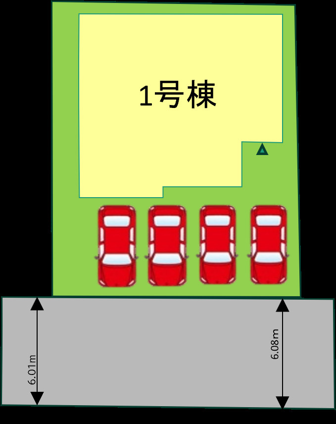 八幡西区船越2丁目2期1号棟の区画図