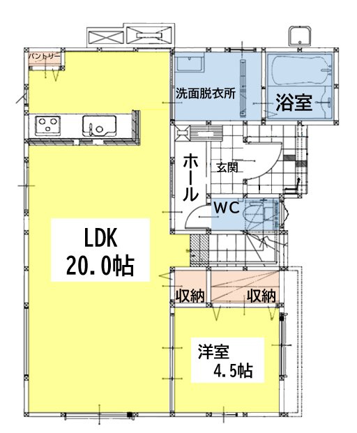 小倉南区中曽根6丁目4期1号棟の間取り
