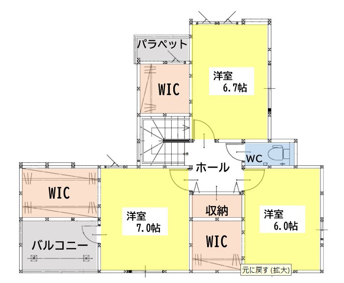 北九州市小倉南区北方3丁目4期の間取り|2F