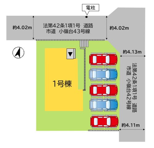 【Adoble+】八幡西区小嶺台4丁目4期1号棟の区画図