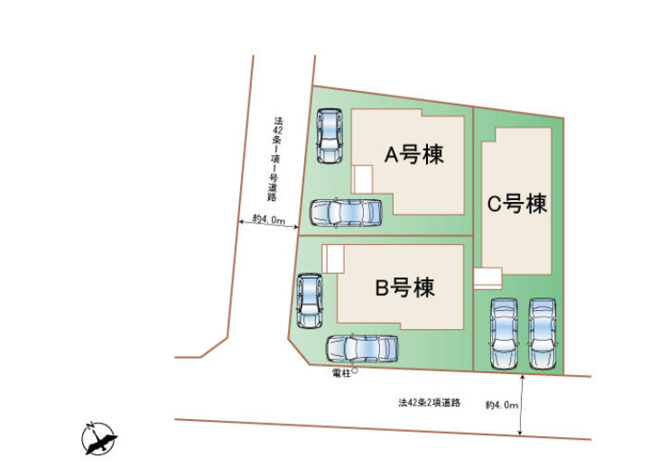 藤沢市辻堂東海岸2丁目　新築戸建　B号棟の区画図|区画図◇