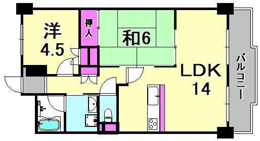 ロワイヤル百合の間取り