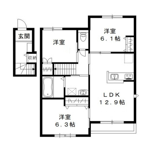 【間取り】 | グレイスガーデン　Ａ棟 | 間取りです。