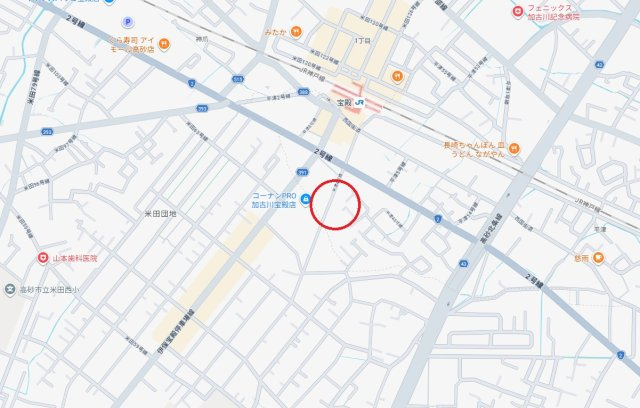 加古川市米田町平津　　JR「宝殿駅」徒歩4分の地図