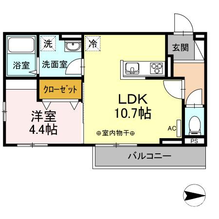 エレガンスコート 屋島の間取り
