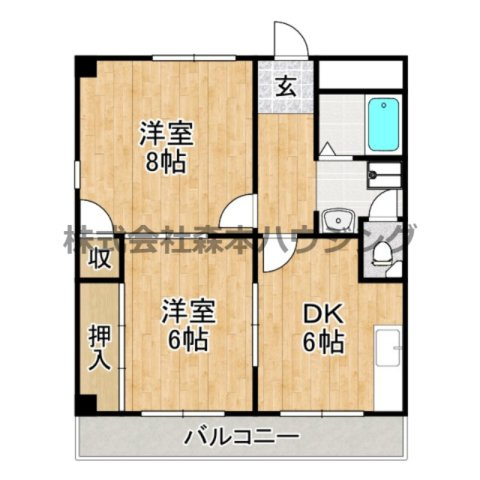 【間取り】 | 　大西マンション