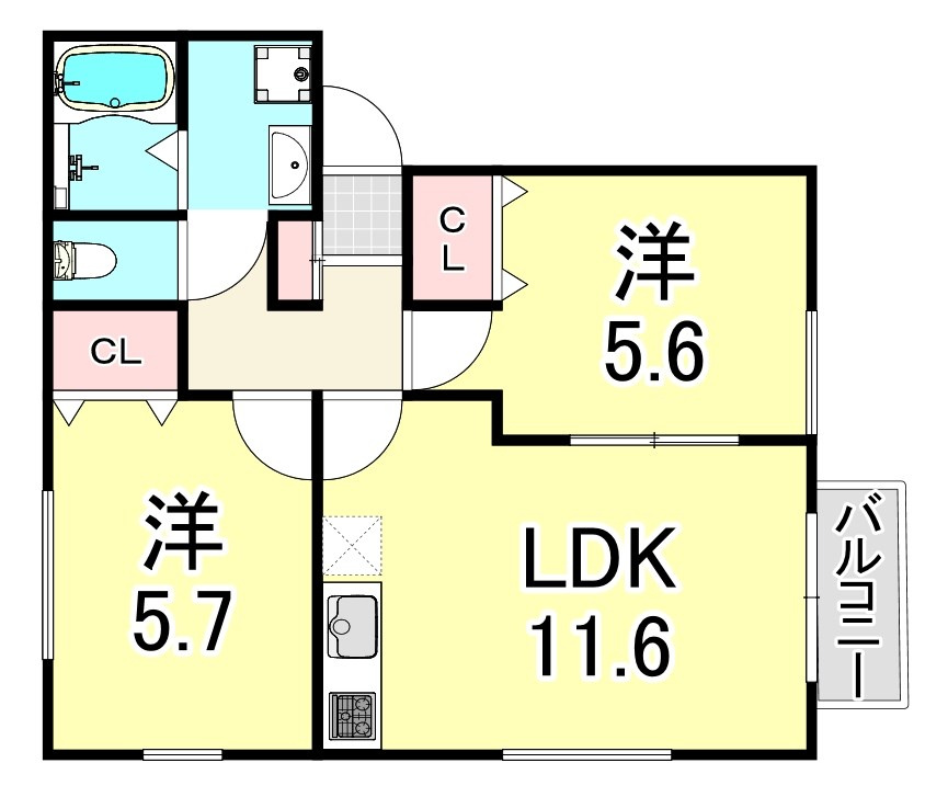 Sフラット　N棟の間取り