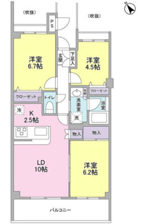 【間取り】 | 根岸旭台フーガ
