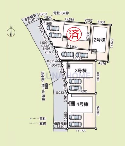 土浦市板谷第11　新築戸建　3号棟の区画図