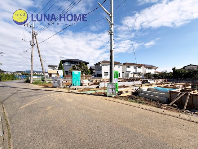 土浦市板谷第11　新築戸建　3号棟の前面道路含む現地写真