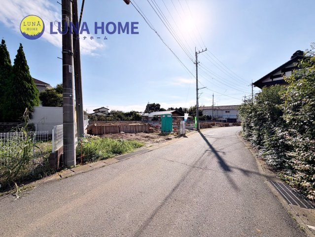 土浦市板谷第11　新築戸建　4号棟の前面道路含む現地写真|「頭金０円」でご購入も可能です♪無理のない返済シミュレーションをご提案いたします！