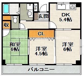 ノ・レーヴ宝塚の間取り