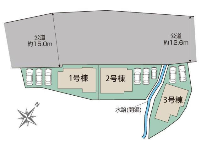 糟屋郡宇美町神武原１丁目の新築一戸建の区画図|糟屋郡宇美町神武原1丁目