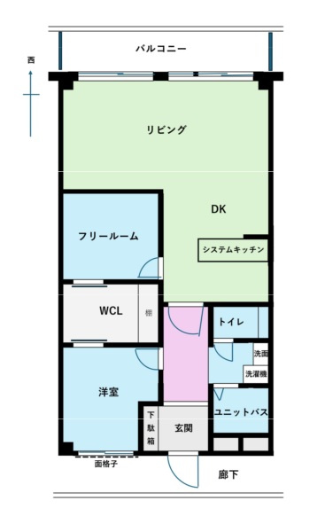 蒲生コーポの間取り