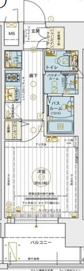 エステムコート梅田茶屋町Ⅲネクスタの間取り