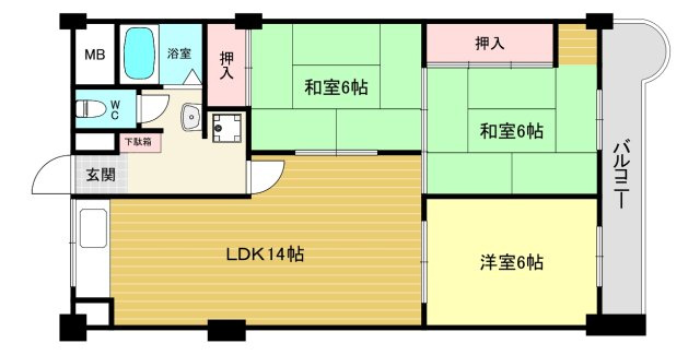 【間取り】 | 東朋第一マンション　