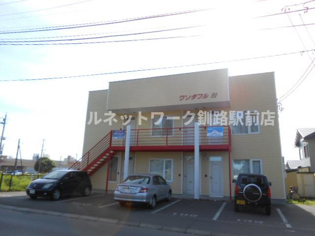 釧路市新釧路町のアパートの外観