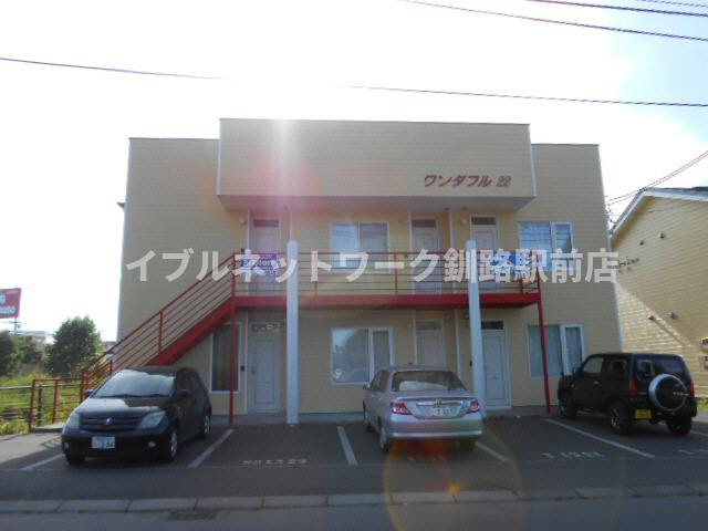釧路市新釧路町のアパートの外観