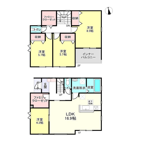 【間取り】 | 姫路市砥堀8期/全4棟