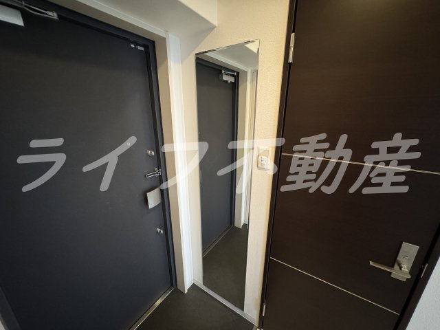 ラムール玉造の玄関|ゆったりとした玄関です