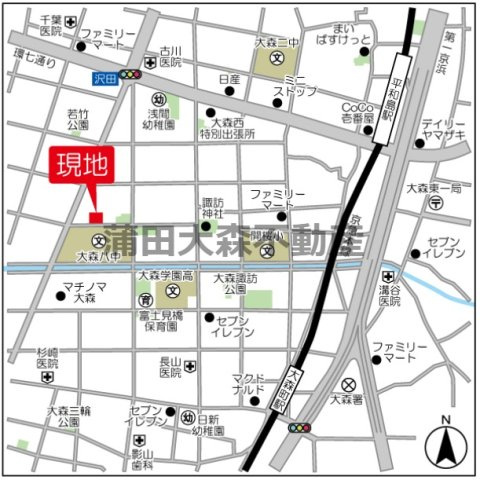 ラティエラ大森西の地図