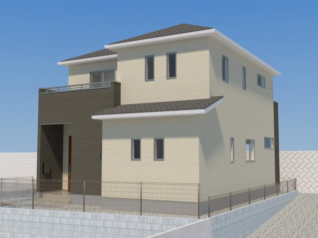 深坂２丁目１期の外観パース