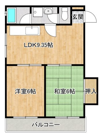 豊中市北条町３丁目の賃貸マンションの間取り