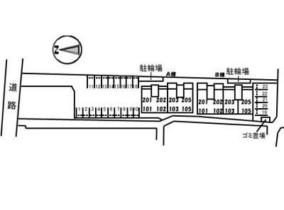 【区画図】 | アルカディア辻町　A.B棟