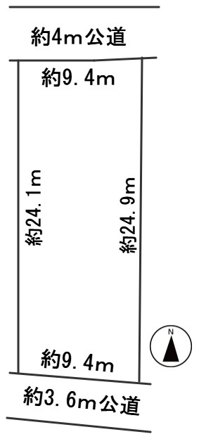 ６７５１９　岐阜市鏡島土地の区画図