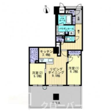 ココマチ高松アルファレジデンシアの間取り|間取図