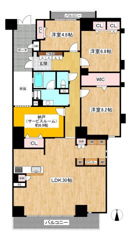 【間取り】 | モンテベルデ甲陽園