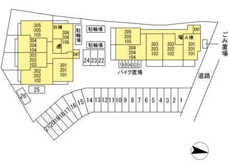 ビーグルテラス Bの区画図