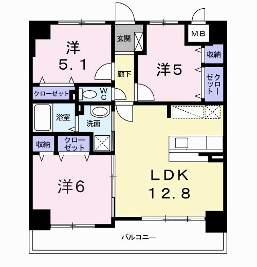 【間取り】 | スカイシャトレ空港南 | 間取図