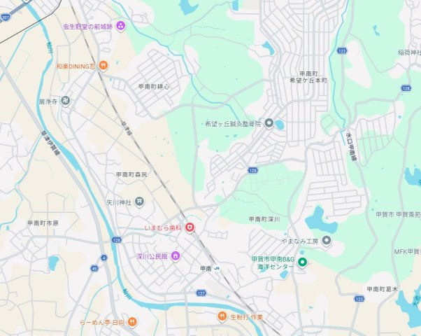 ★甲賀市甲南町深川　第3期　新築一戸建ての地図