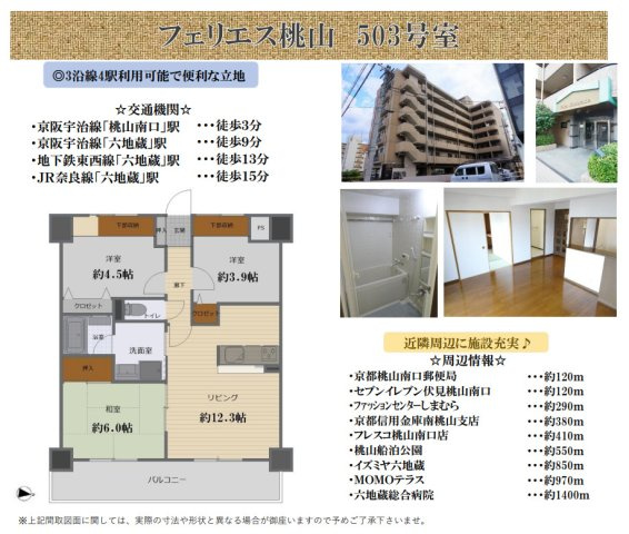 フェリエス桃山の間取り