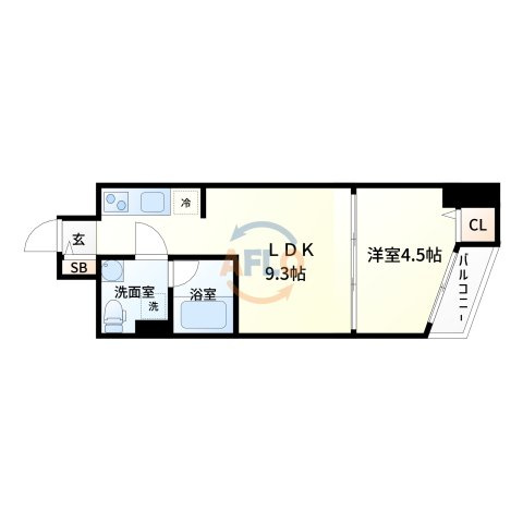 RIDGE江坂(旧ルクレ江坂)の間取り|RIDGE江坂　間取り