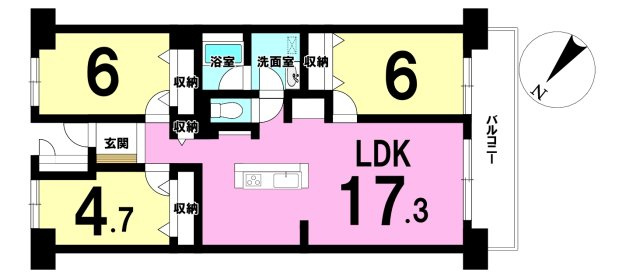 川越パークファミリアの間取り