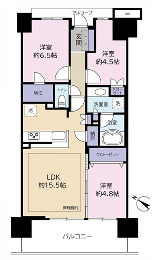 エアヒルズ藤沢の間取り