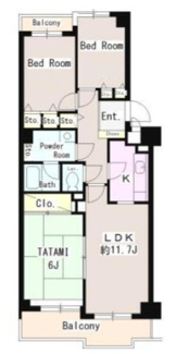 【間取り】 | 立川サニーコート | 間取りです。