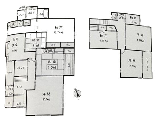 明石市朝霧東町3丁目　中古戸建　の間取り