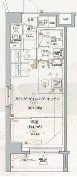 ヴォーガコルテ東府中アジールコートの間取り