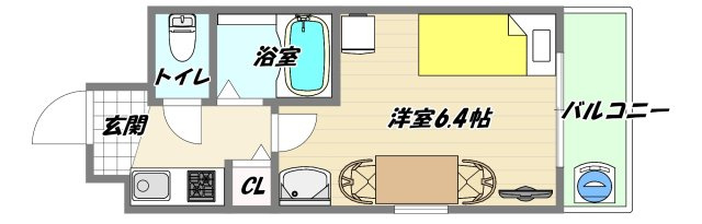 大阪市淀川区西三国１丁目の賃貸マンションの間取り
