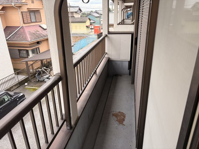 岩田コーポ　2号棟のバルコニー