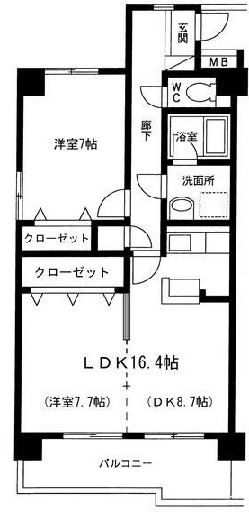 キャッスルメイ植田の間取り