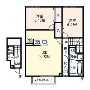 【間取り】 | コンフォートヴィレッジII | 00201号室の間取りです