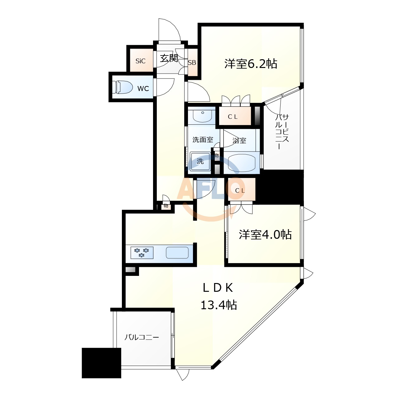 ブランズタワー大阪本町の間取り|ブランズタワー大阪本町　間取り