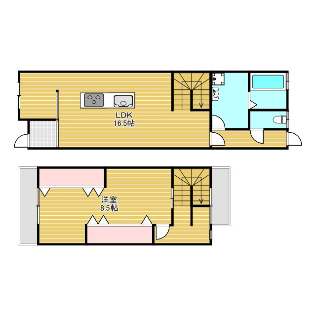 塚本二丁目一戸建の間取り